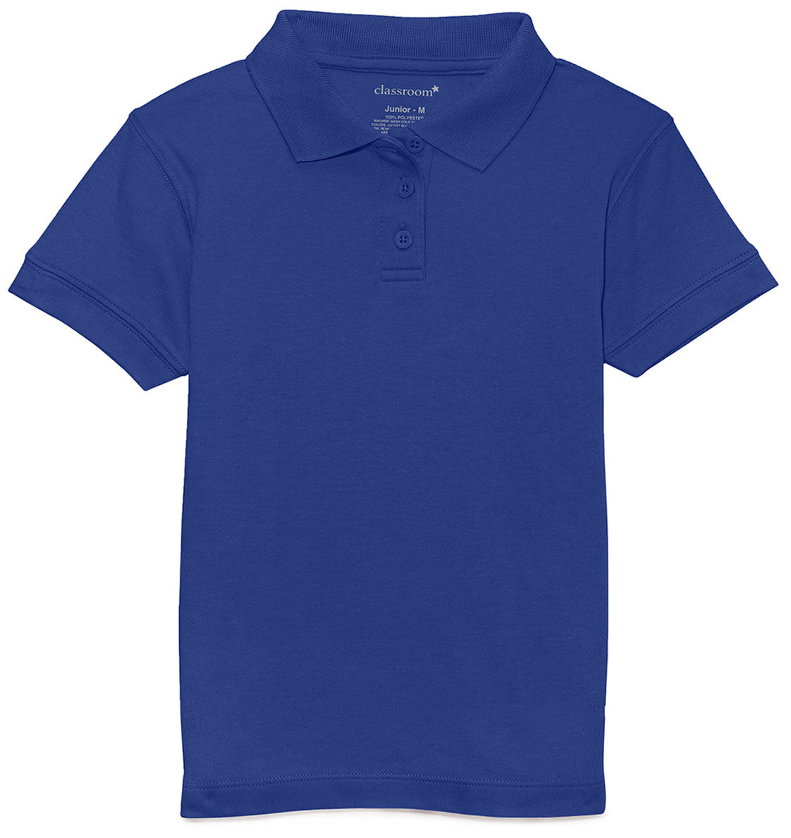 Jrs Short Sleeve Fitted Interlock Polo - Royal