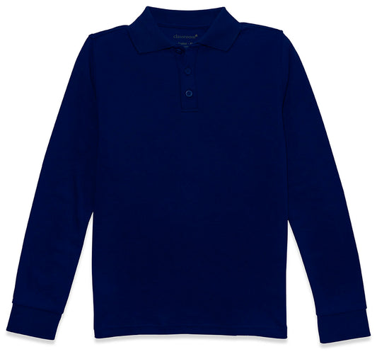 Youth Long Sleeve Interlock Polo