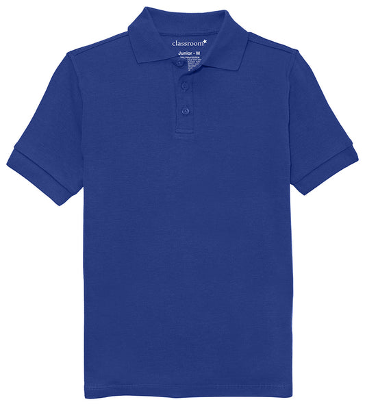 Adult Short Sleeve Interlock Polo - Royal
