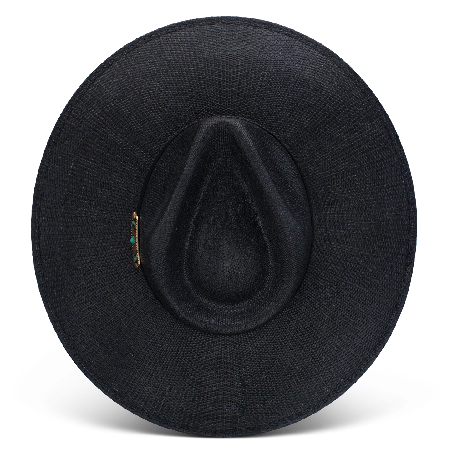 Black cowboy hat on a white background