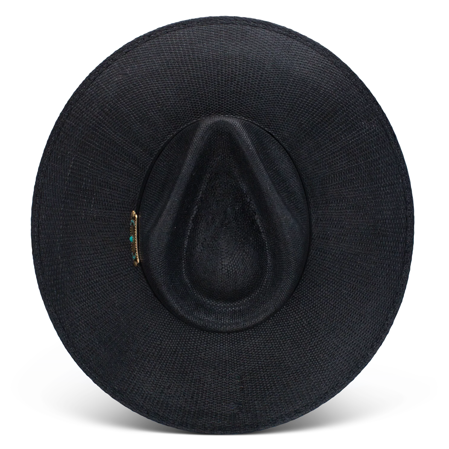 Black cowboy hat on a white background