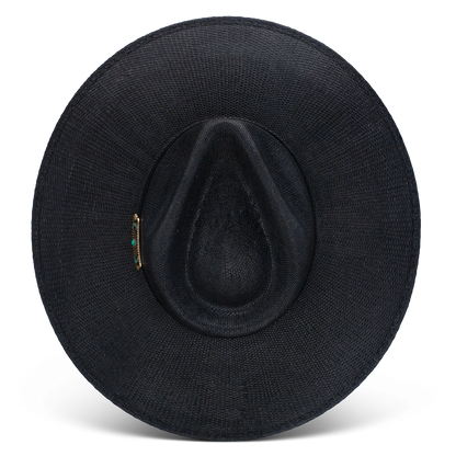 Black cowboy hat on a white background