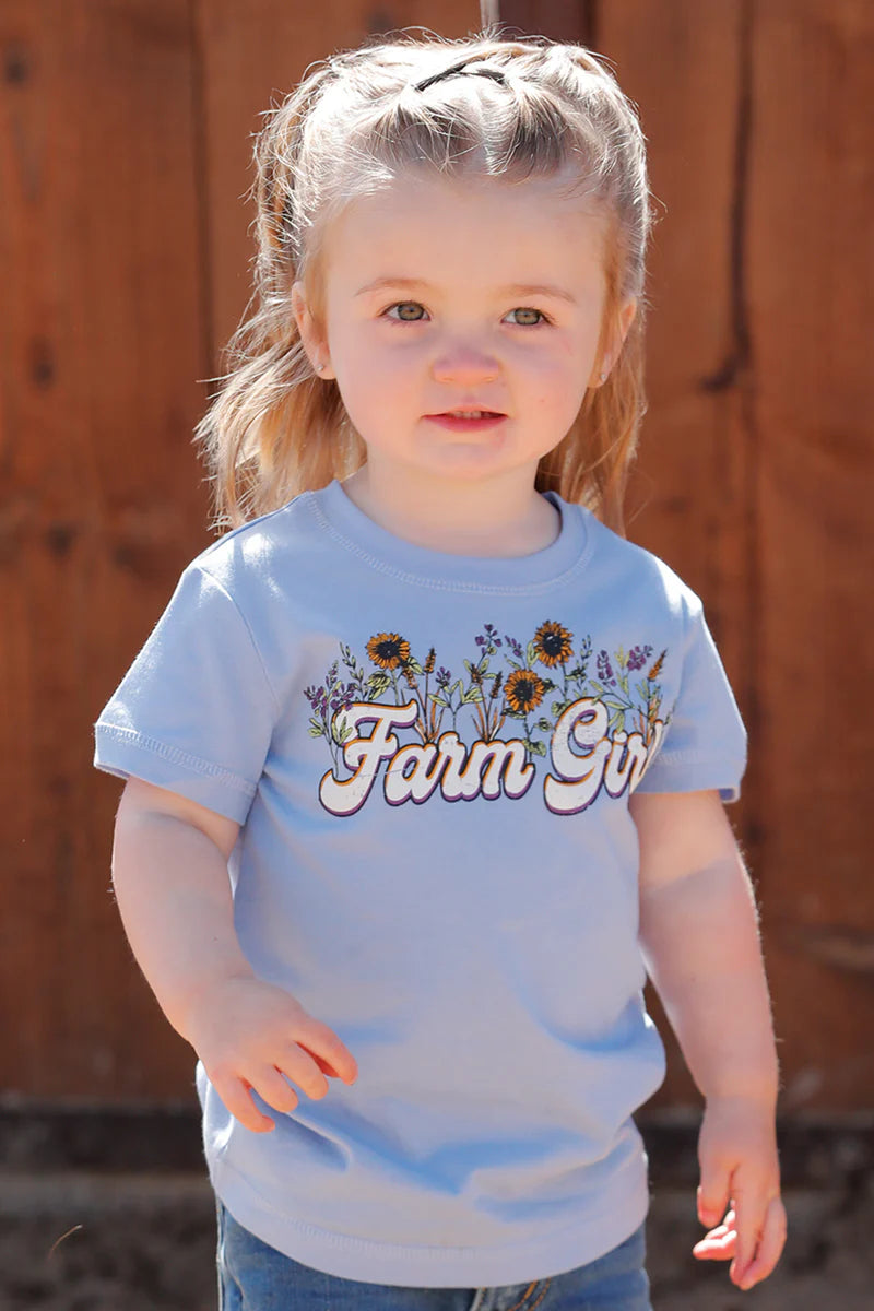 Cruel Girls Short Sleeve Farm Girl Lilac Tee