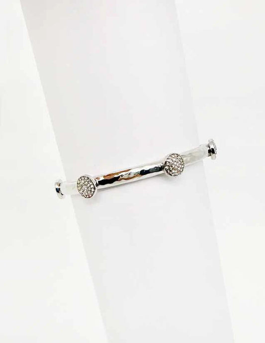silver bracelet  with white background