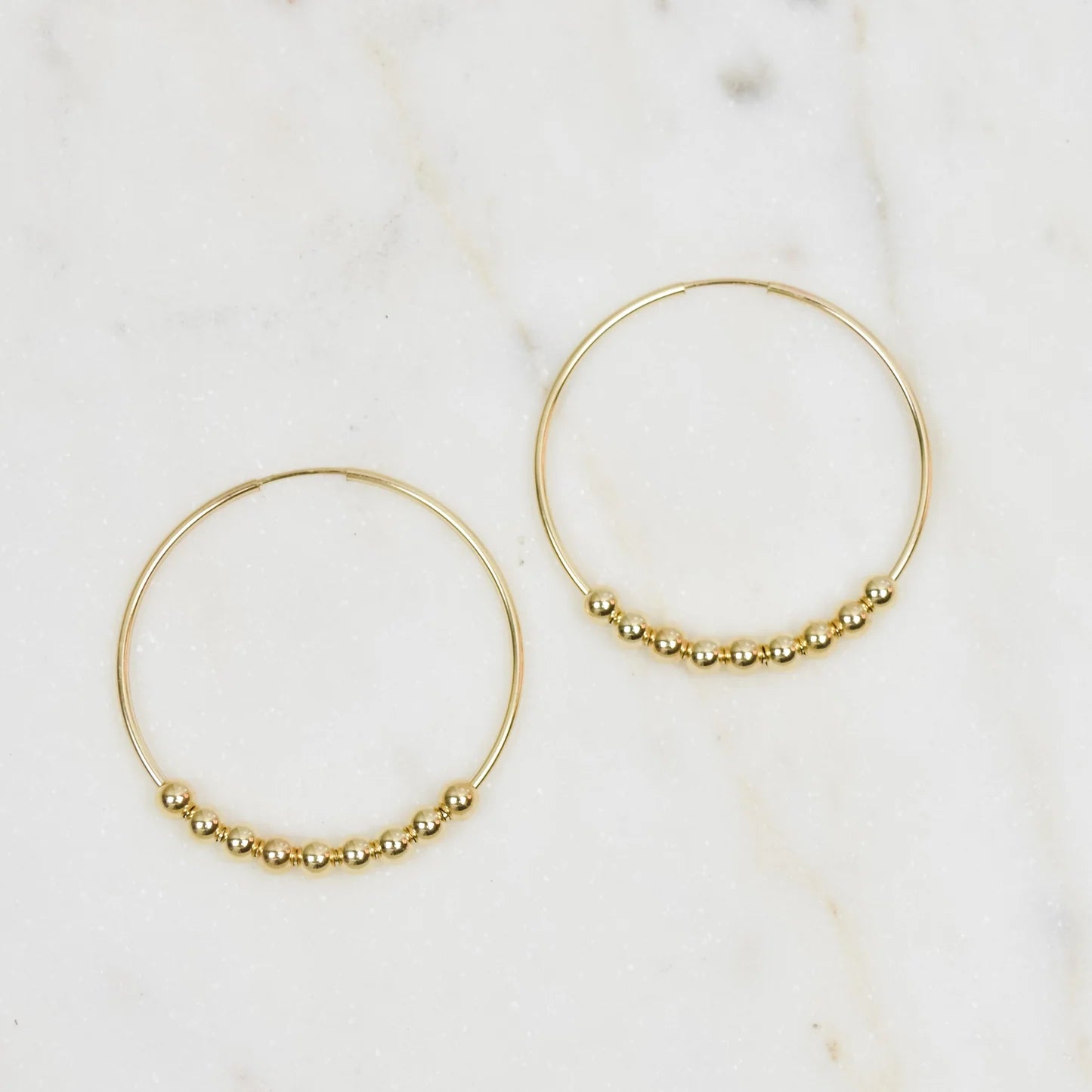 Hoop and Ball Earrings