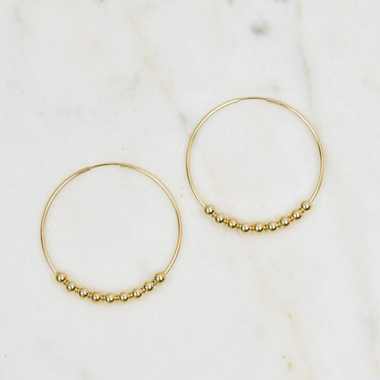 Hoop and Ball Earrings