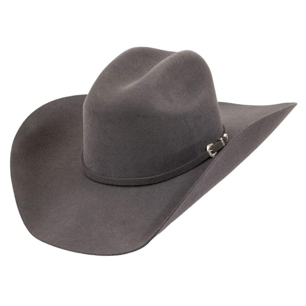 smoke color cowboy hat with white background