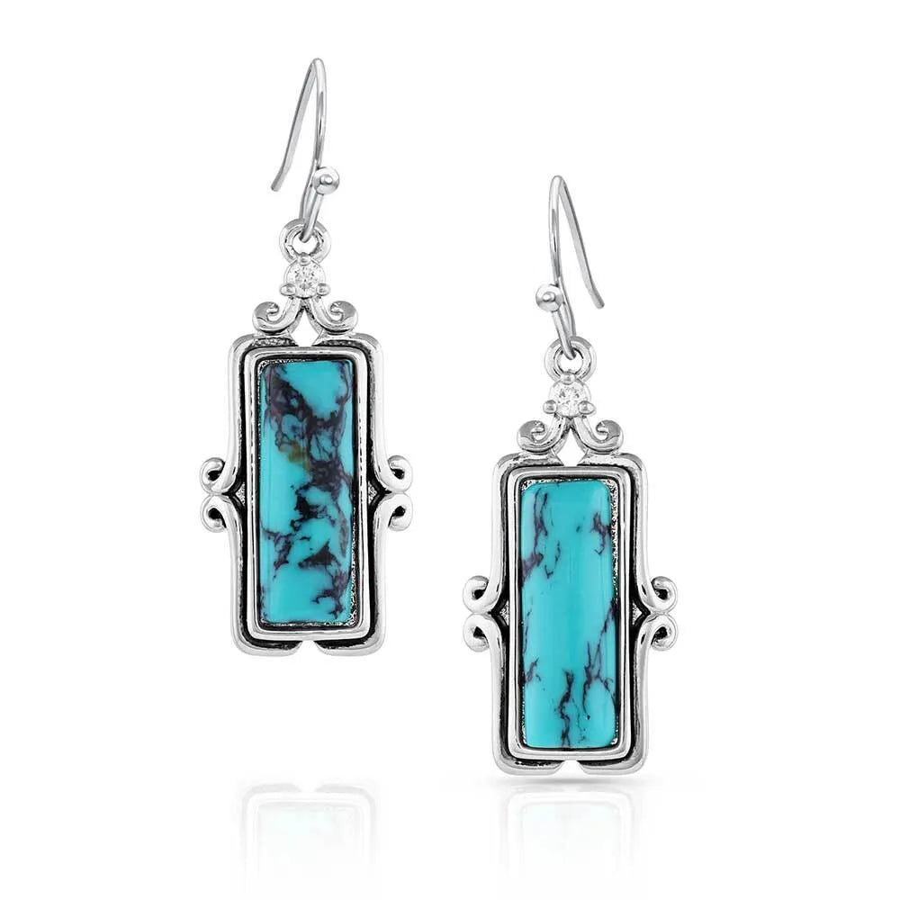 Looking Glass Turquoise Earrings