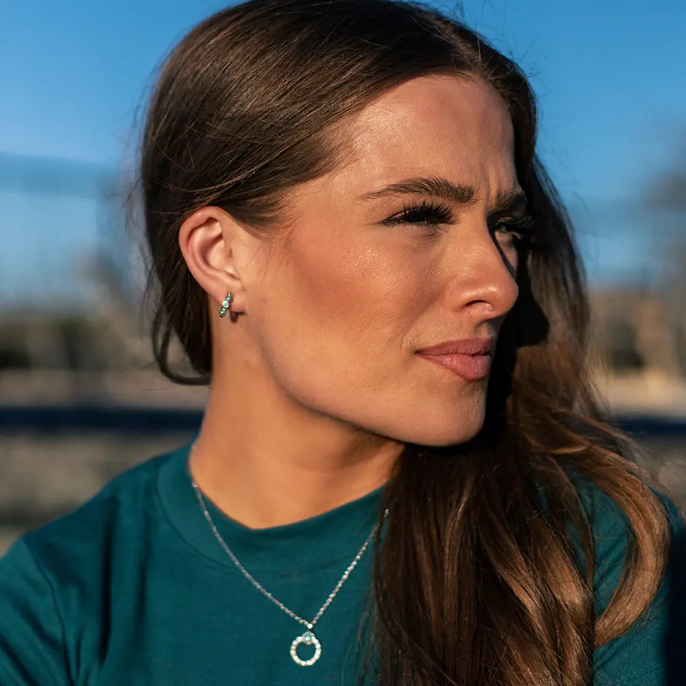 Montana Silversmiths Turquoise Tranquility Crystal Earrings - ER5648