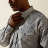 Ariat Men's Wrinkle Free Edward Grey Heather Classic Fit Shirt - 10062354