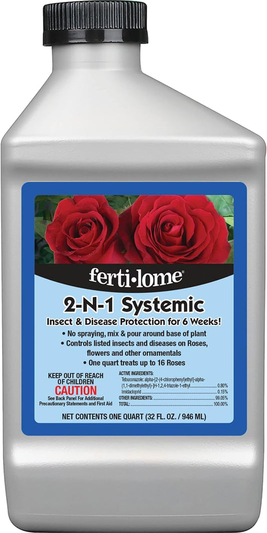 Fertilome 2-N-1 Systemic insect and disease control bottle for roses and ornamentals