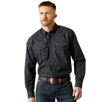 ARIAT FINNIGAN BLACK CLASSIC PRINT - MENS SHIRT