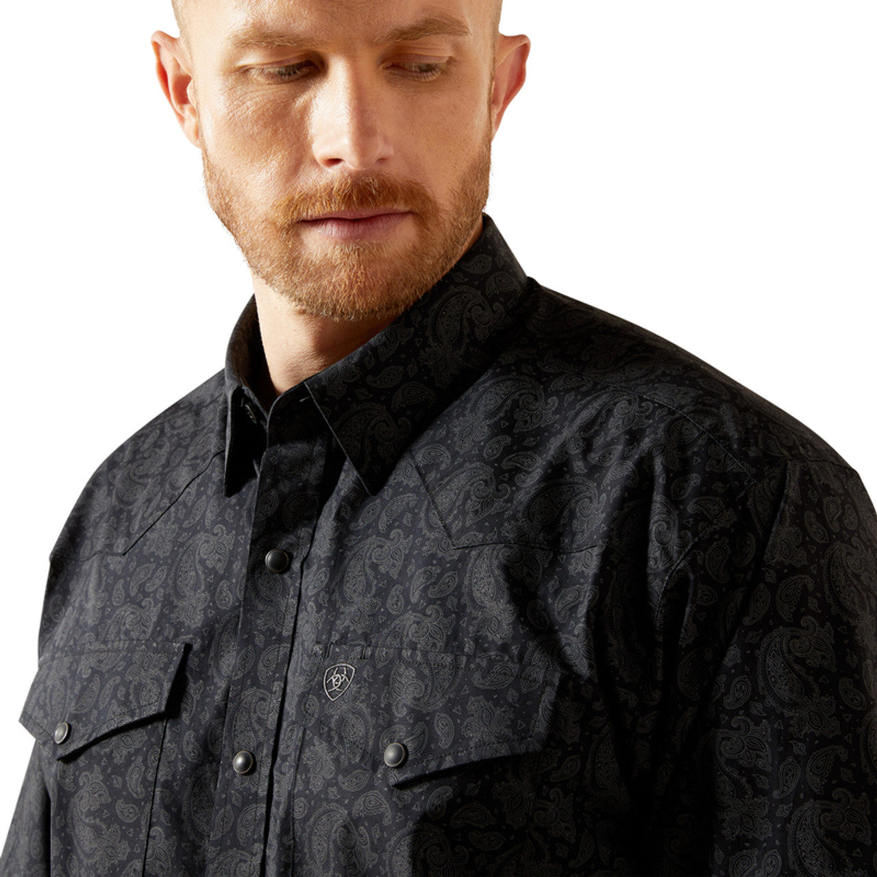 ARIAT FINNIGAN BLACK CLASSIC PRINT - MENS SHIRT