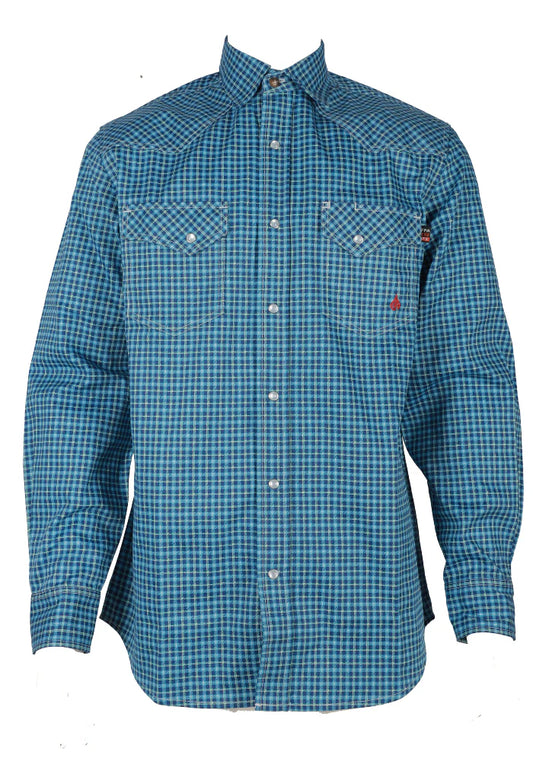 FORGE FR MEN'S PLAID LONG SLEEVE SNAPS SHIRT -  MFRPLDS-3