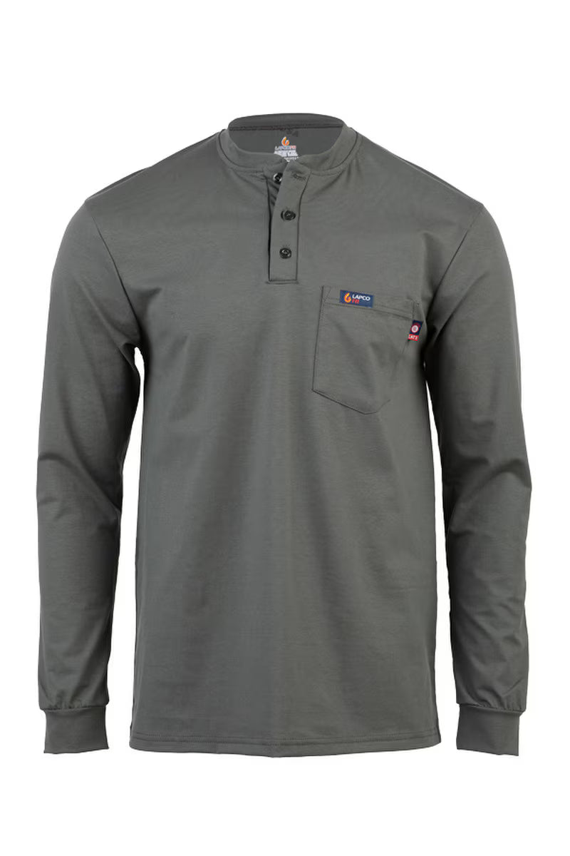 Camiseta Henley FR | 6 oz. 93/7 de punto - Gris