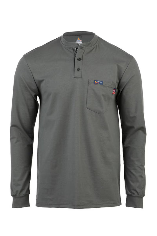 FR Henley Tee | 6oz. 93/7 Knit - Gray