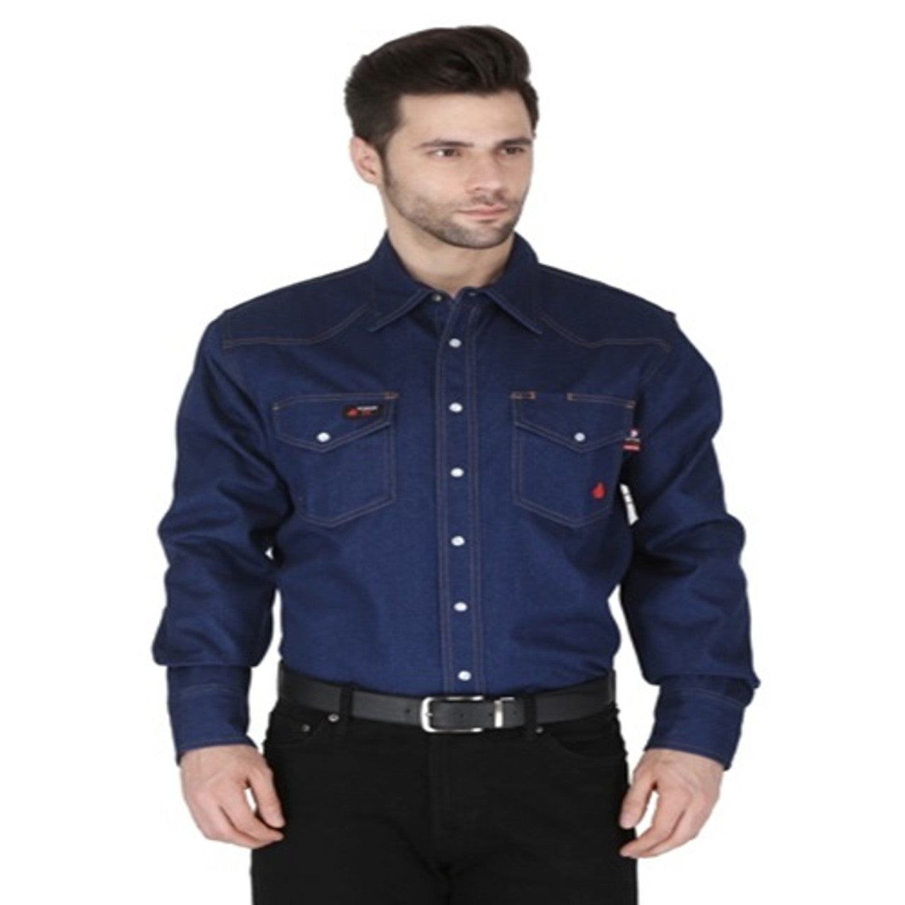 Forge Fr Men's Denim Long Sleeve Shirt - MFRSLD-002