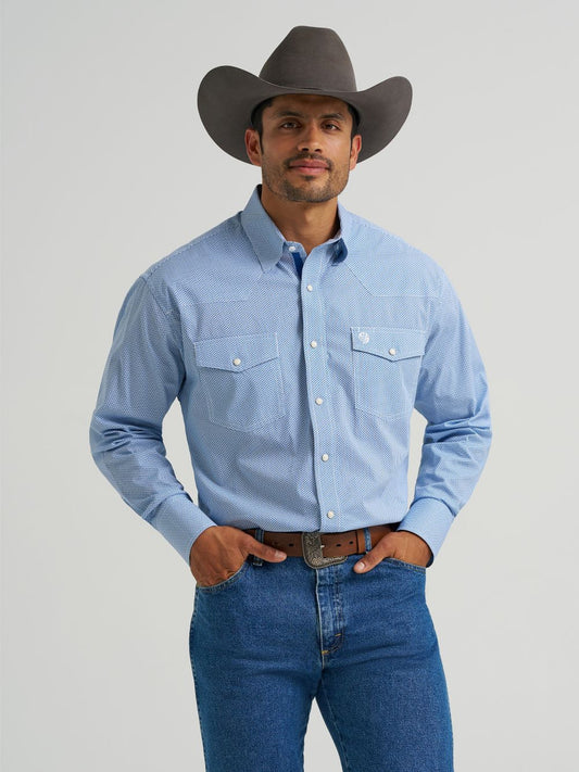 WRANGLER GEORGE STRAIT TROUBADOUR NAVY - MENS SHIRT
