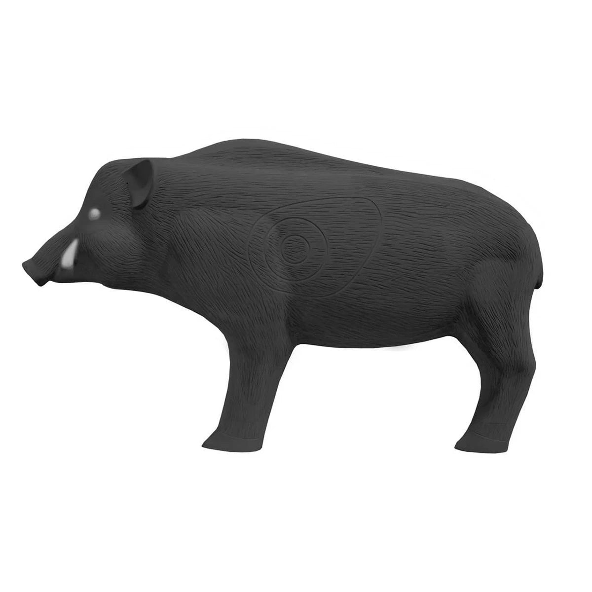 Black pig sculpture on a white background