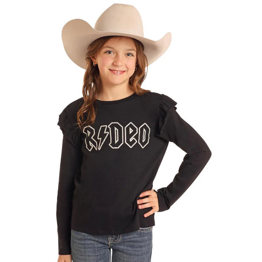 Graphic Top with Ruffles - BG22T05446