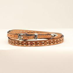 Hatband 3/8"-1/4" Tapered Emb Laced Edg NT