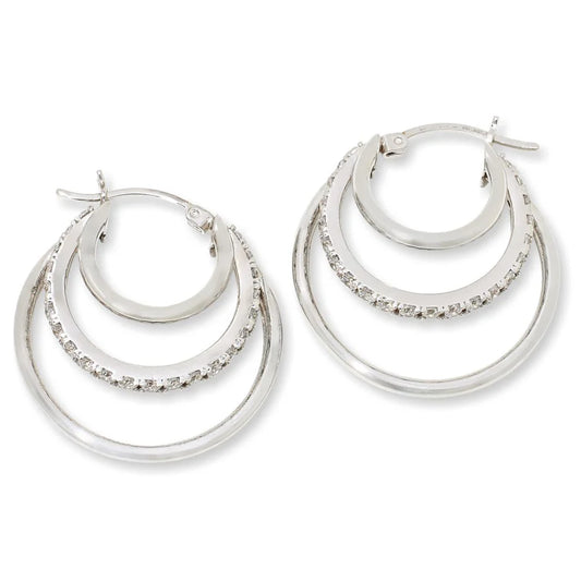 TRIPLE LAYERED HOOP EARRING