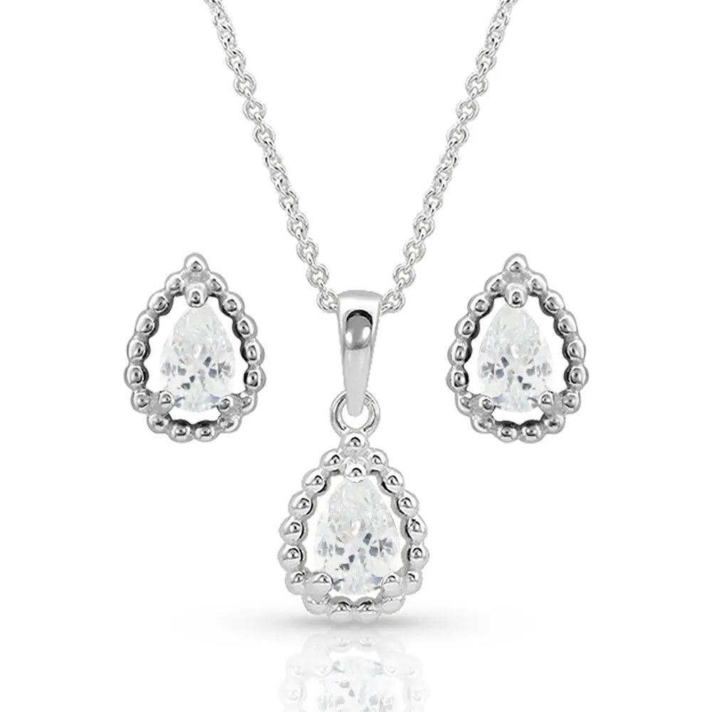Arctic Rain Teardrop Jewelry Set