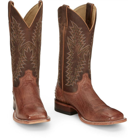 Justin Men's Breck Cognac Smooth Ostrich Boot