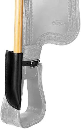 LEATHER FLAG HOLDER BLACK