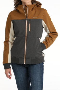 Women's Bonded Hoodie - Gold/Charcoal/Cream - MAJ9844002