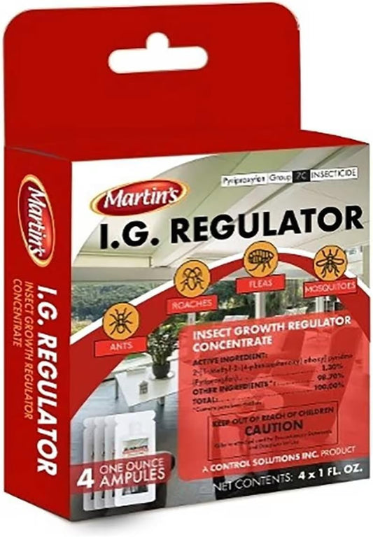 Insect growth regulator concentrate box for ants, roaches, fleas, mosquitoes, 4 ampoules