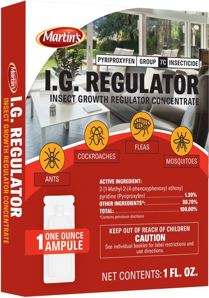 Insect growth regulator concentrate box for ants, cockroaches, fleas, and mosquitoes, 1 fl oz.