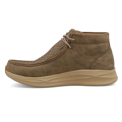 Brown shoe with a white background