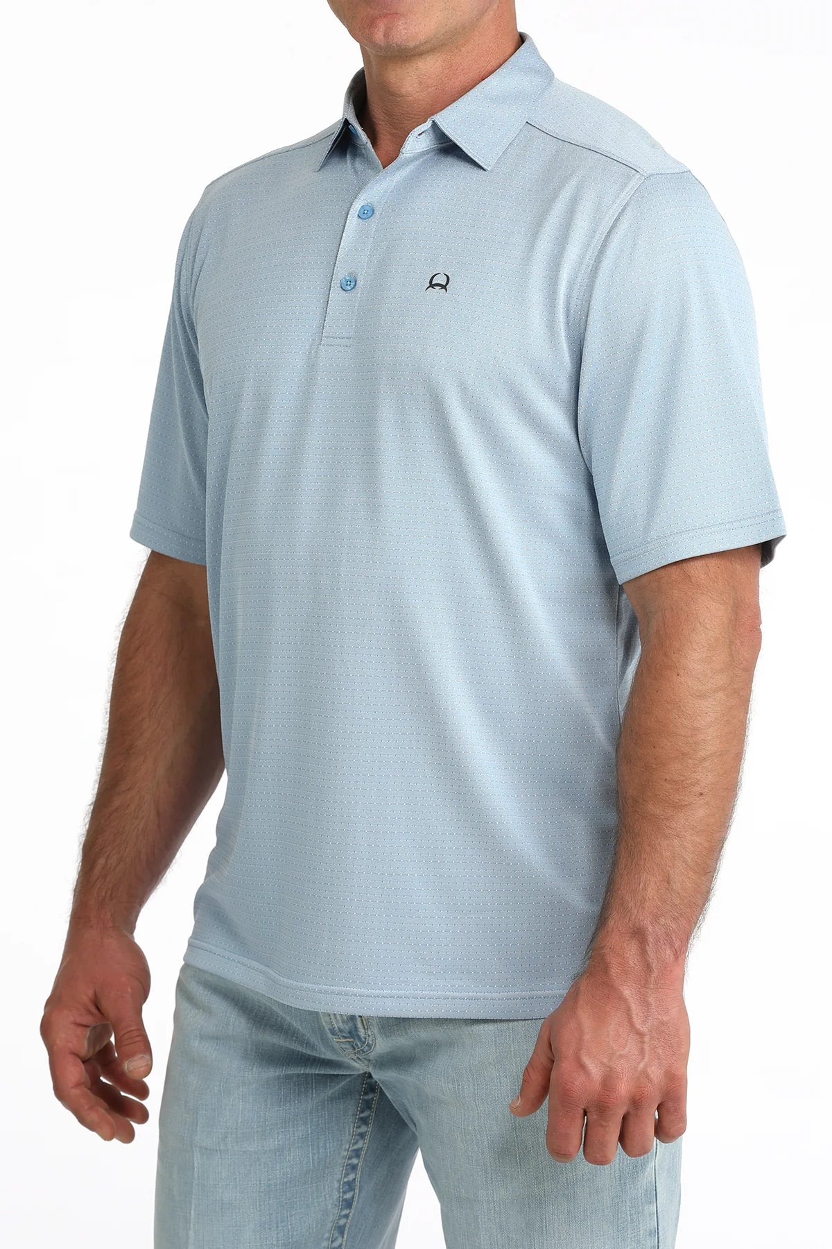 Light Blue Patterned
Quarter Button