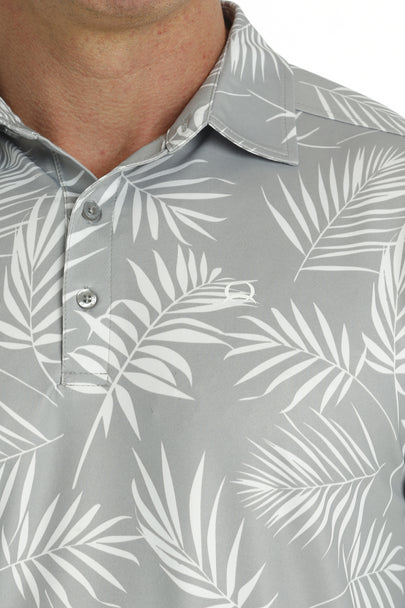 CINCH ARENAFLEX GRAY WHITE PRINT - MENS POLO - MTK1865022