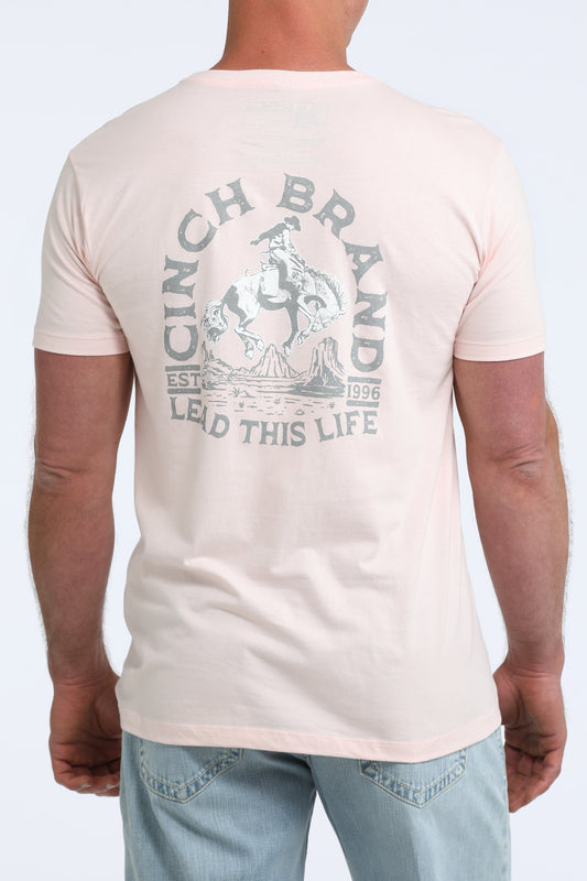 Cinch Men's Pink Graphic Tee MTT1690728