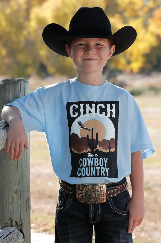 Boy's This Is Cowboy Country Short Sleeve T-Shirt Tee - MTT7670133