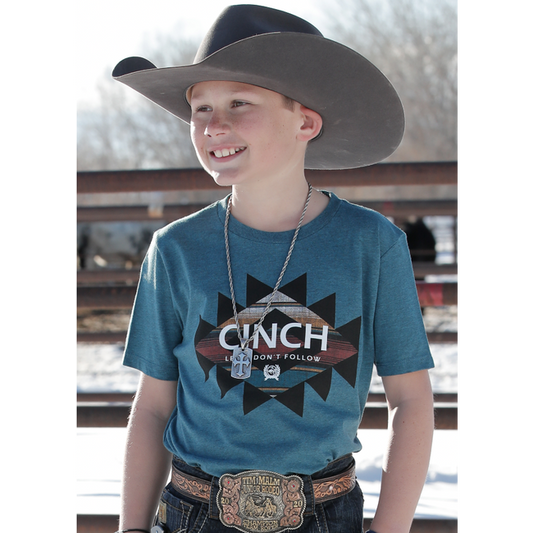 Cinch Boy's Blue Graphic Tee - MTT7670136