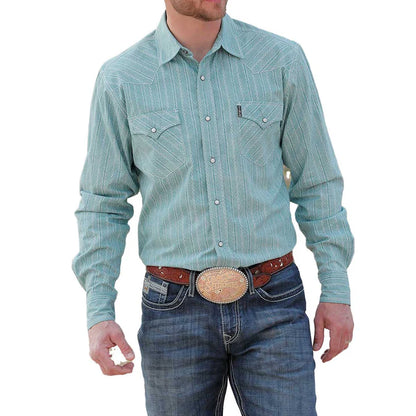 Men's CINCH Turquoise Snap-Up Western Shirt - MTW1303074