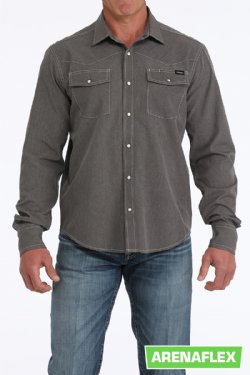 Men's Arenaflex Western Camp Shirt - Charcoal - MTW1403001