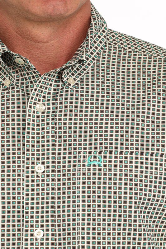 MENS S/S PRINT ARENAFLEX - CREAM