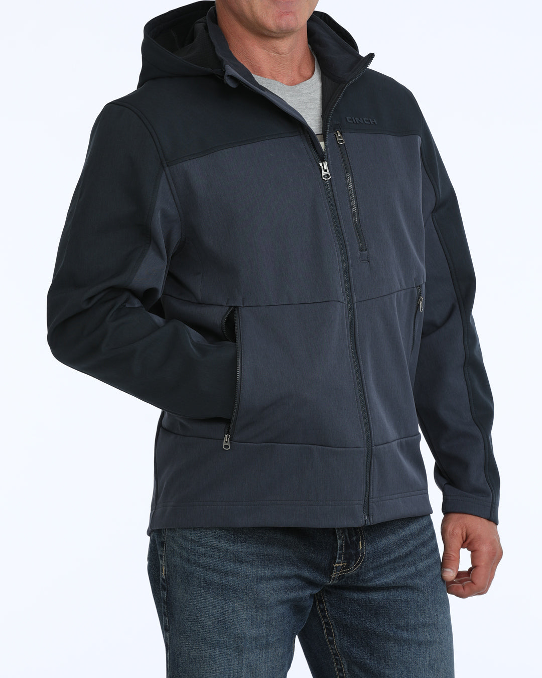 navy jacket white background