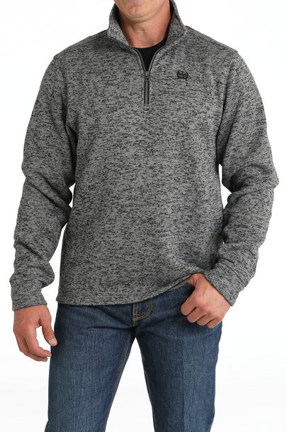 Men's CINCH 1/4 Zip Sweater - Gray - MWK1080014
