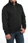 Cinch Men's Black 1/4 Zip Sweater Knit Pullover