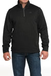 Cinch Men's Black 1/4 Zip Sweater Knit Pullover