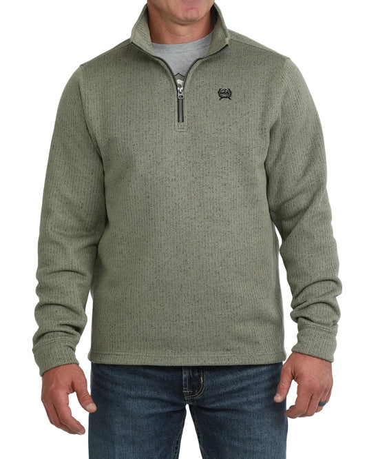 olive green sweatshirt with white background