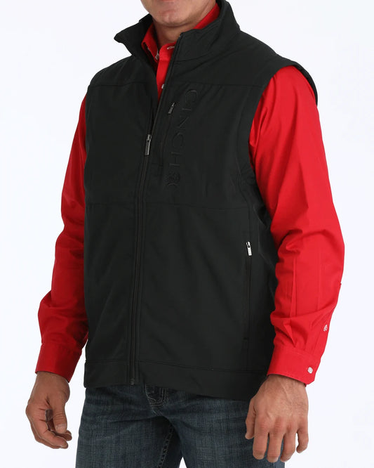 Chaleco Cinch para hombre, negro, de tela unida, con bolsillo oculto para arma