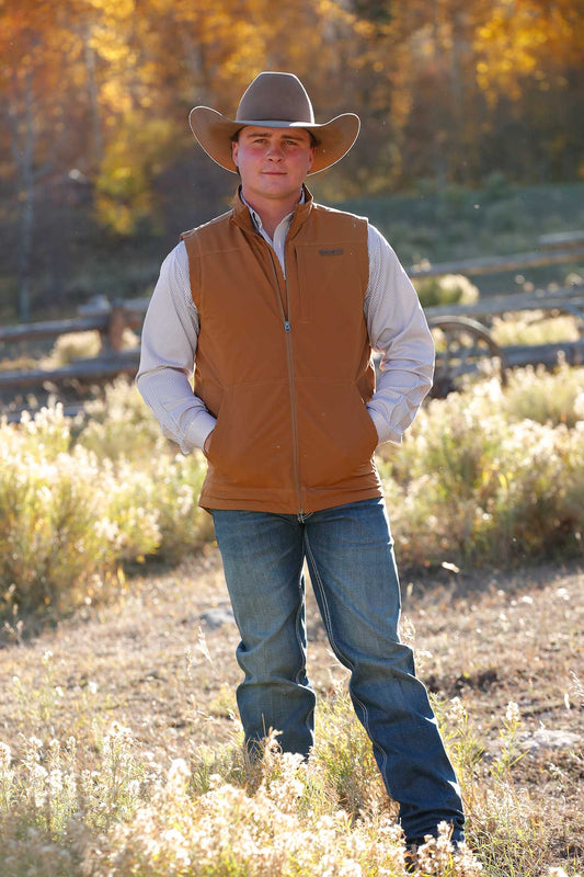 CINCH Men's Brown Canvas Vest