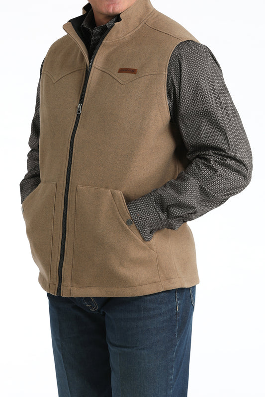 Cinch Men's Khaki Western Full Zip Vest