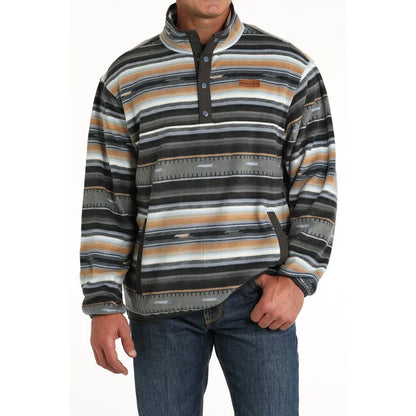 Men's Black Polar Fleece Pullover - MwK1514024